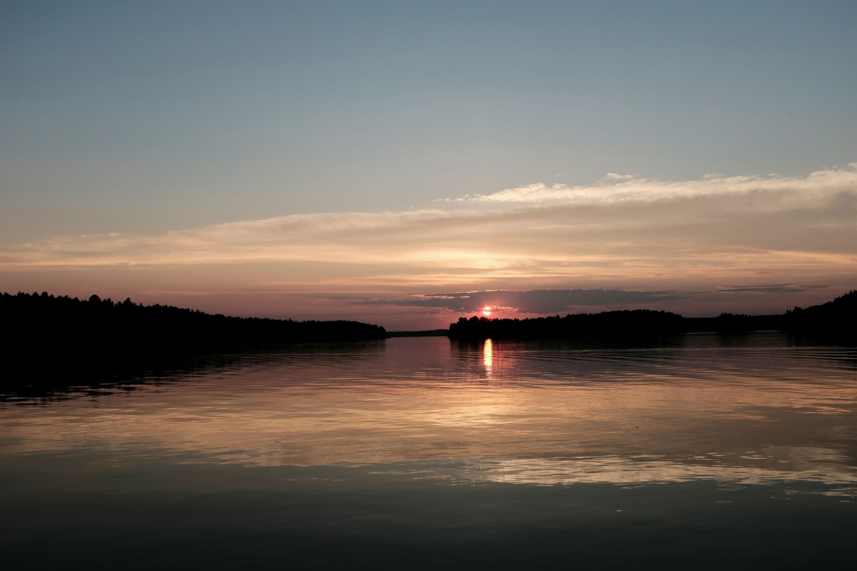 Sunset over Lake Saimaa